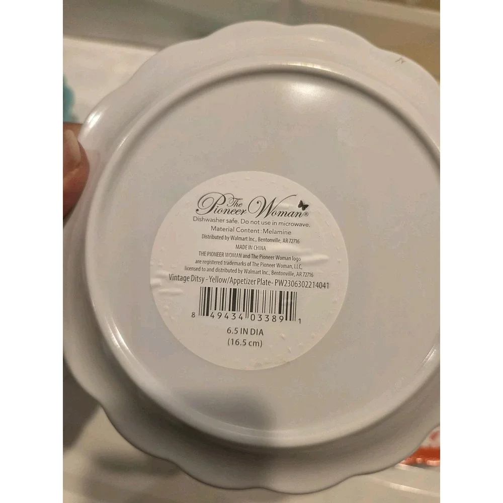 Pioneer Woman Country Splatter, Floral, Ditzy,  Appetizer Plates  6.5